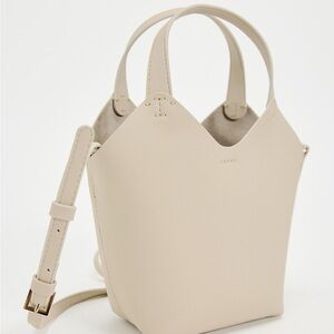 Zara Cream Mini Shopper Tote Bag